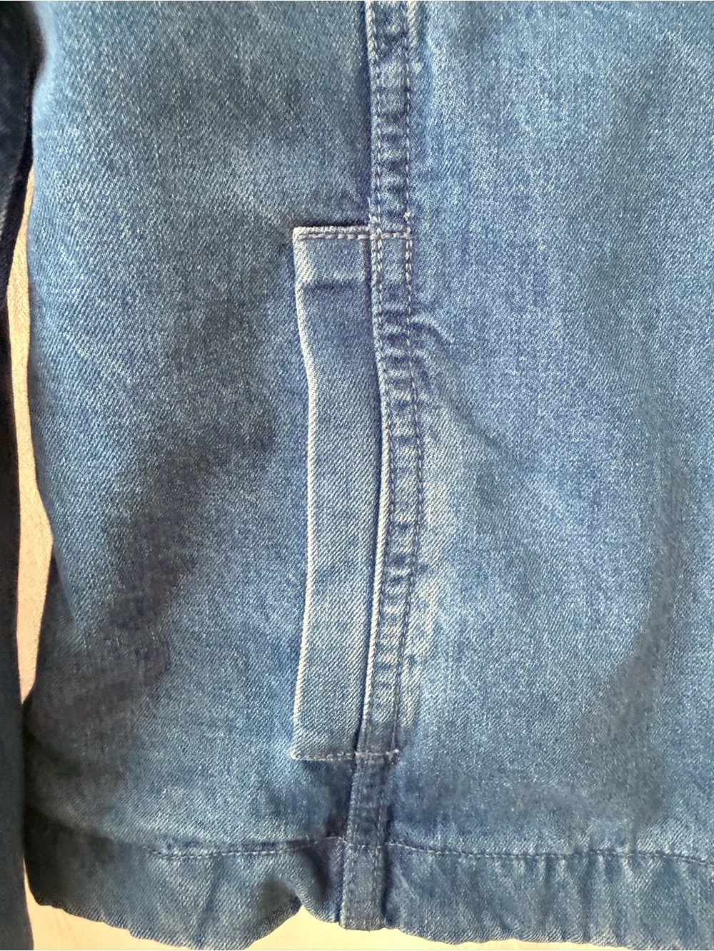 Hanna Anderson, Ruffle Collar Denim Jacket, sz 12